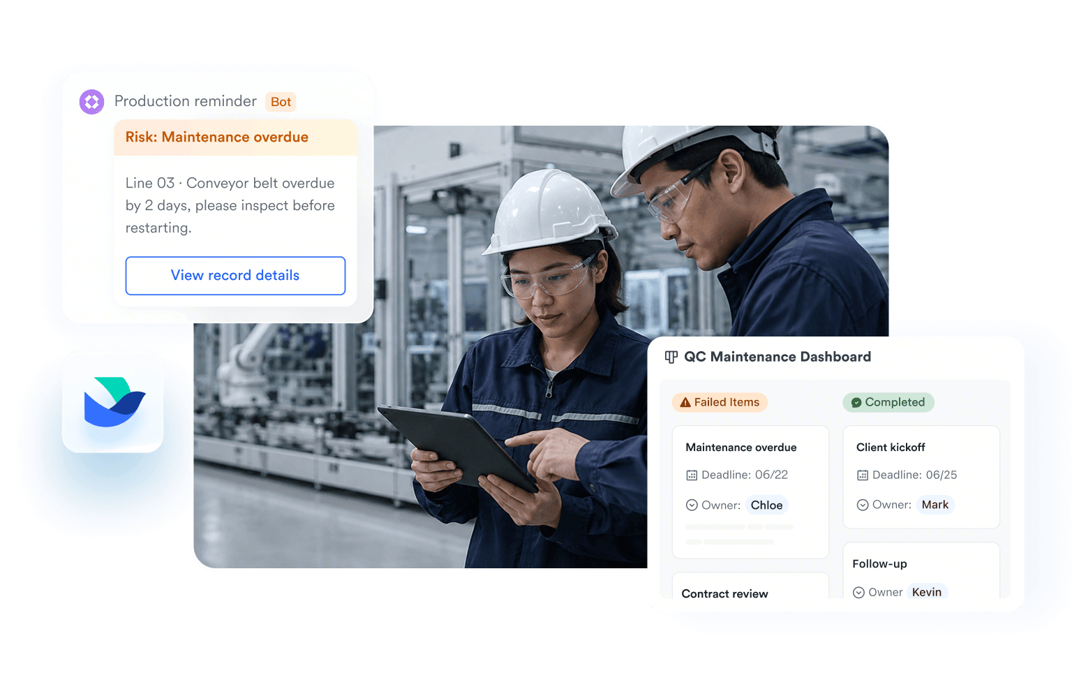 Bring headquarters, plant teams, and frontline workers together in Lark — one AI-powered workspace for team collaboration.