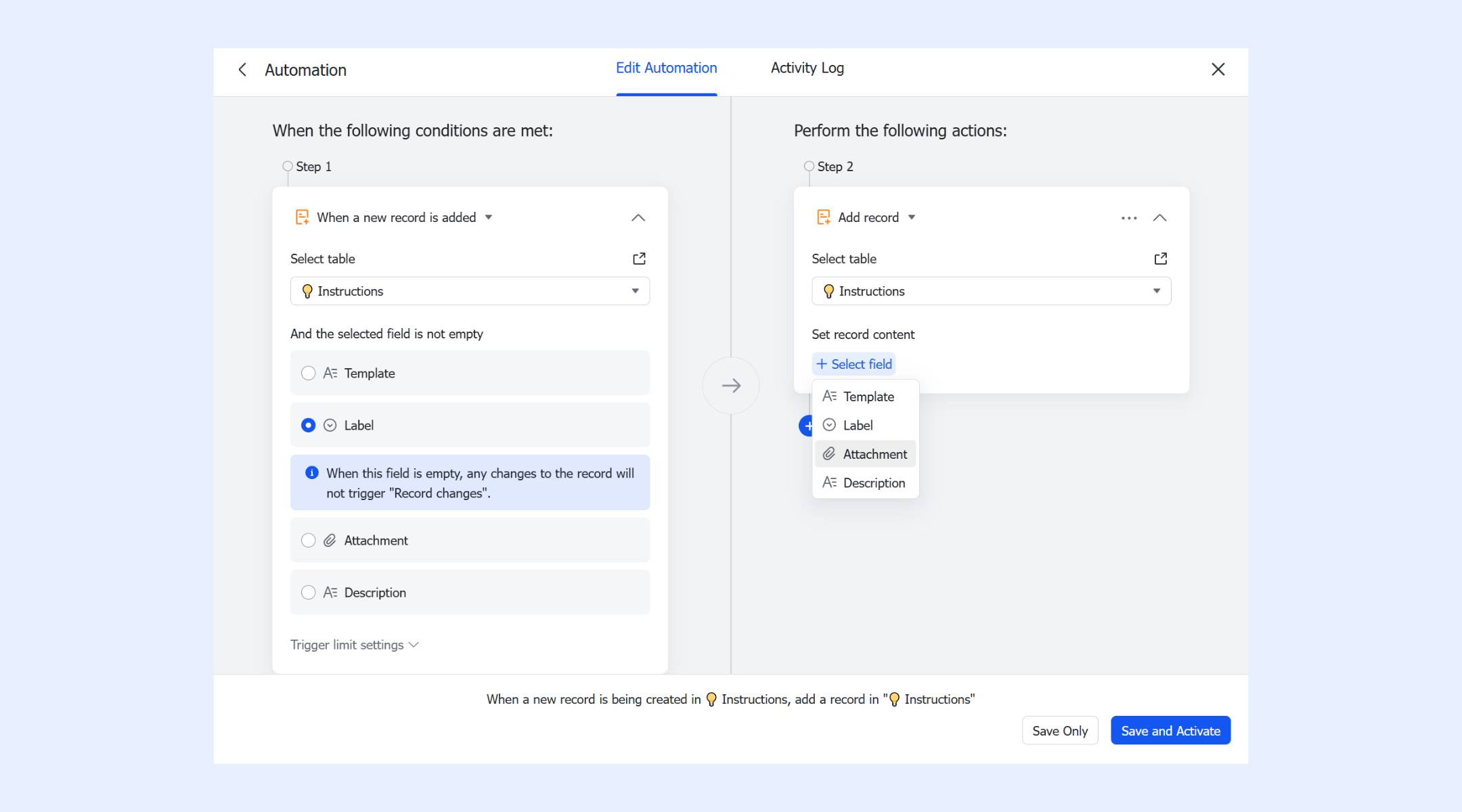 Find records: Automatically locate the data needed for downstream steps