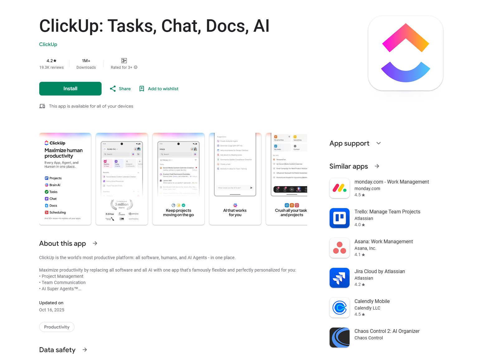 ClickUp for customizable project management