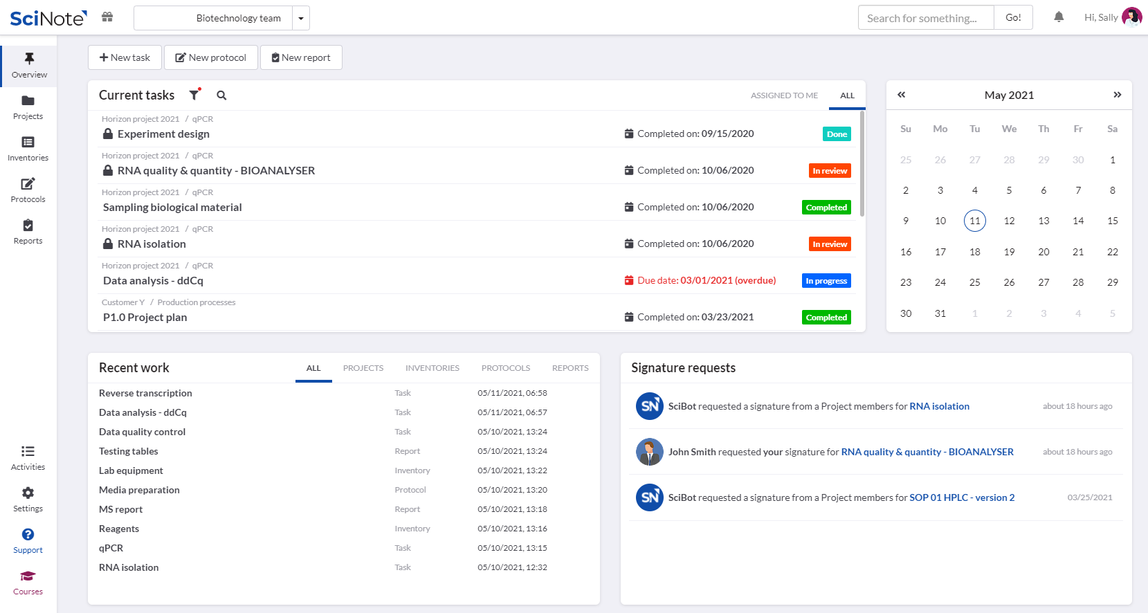 SciNote is for academic and regulated research labs