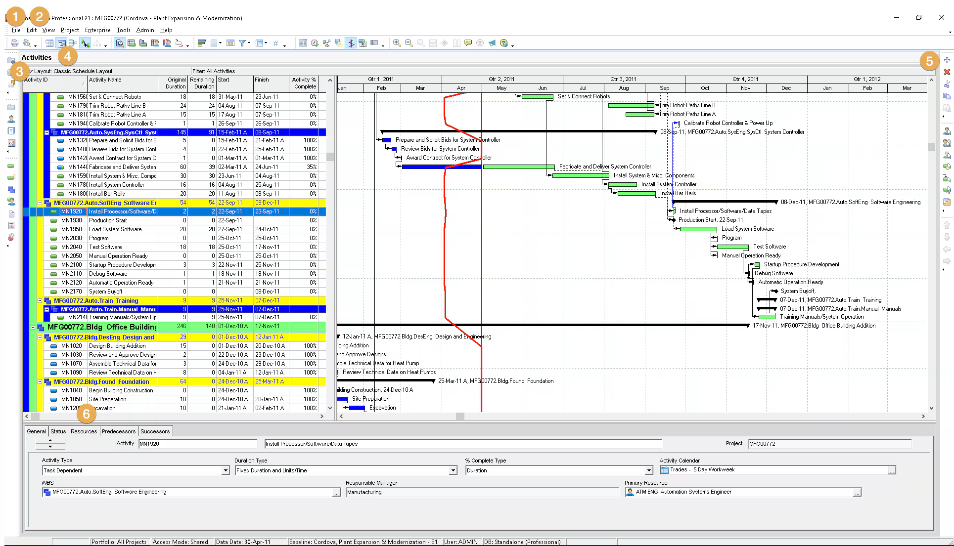 Oracle Primavera P6: Advanced portfolio planning for complex projects