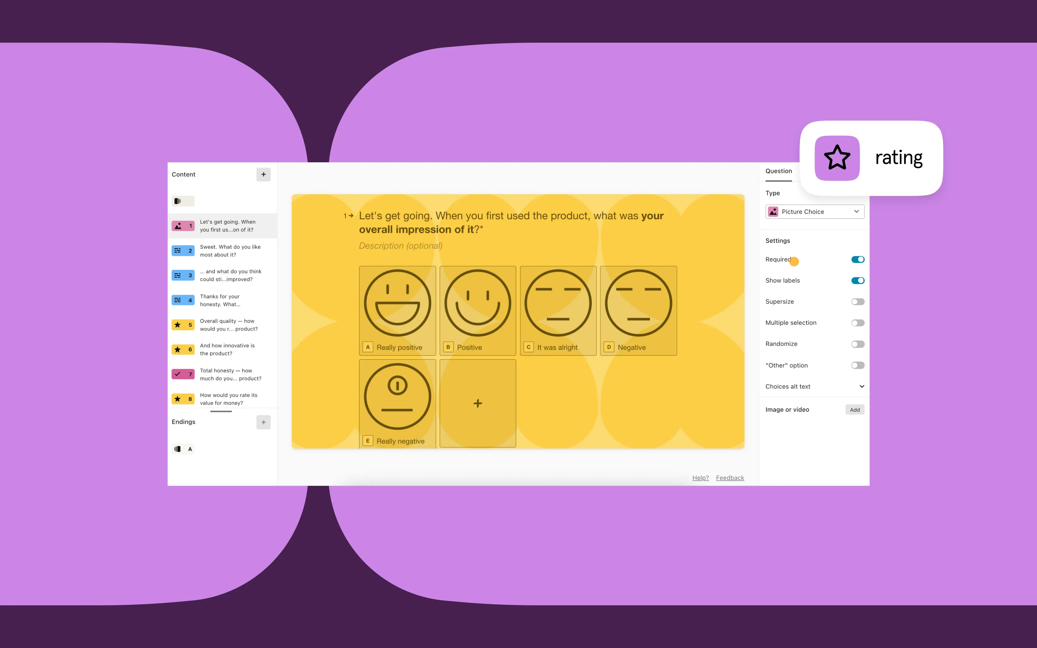 Typeform is customer feedback software