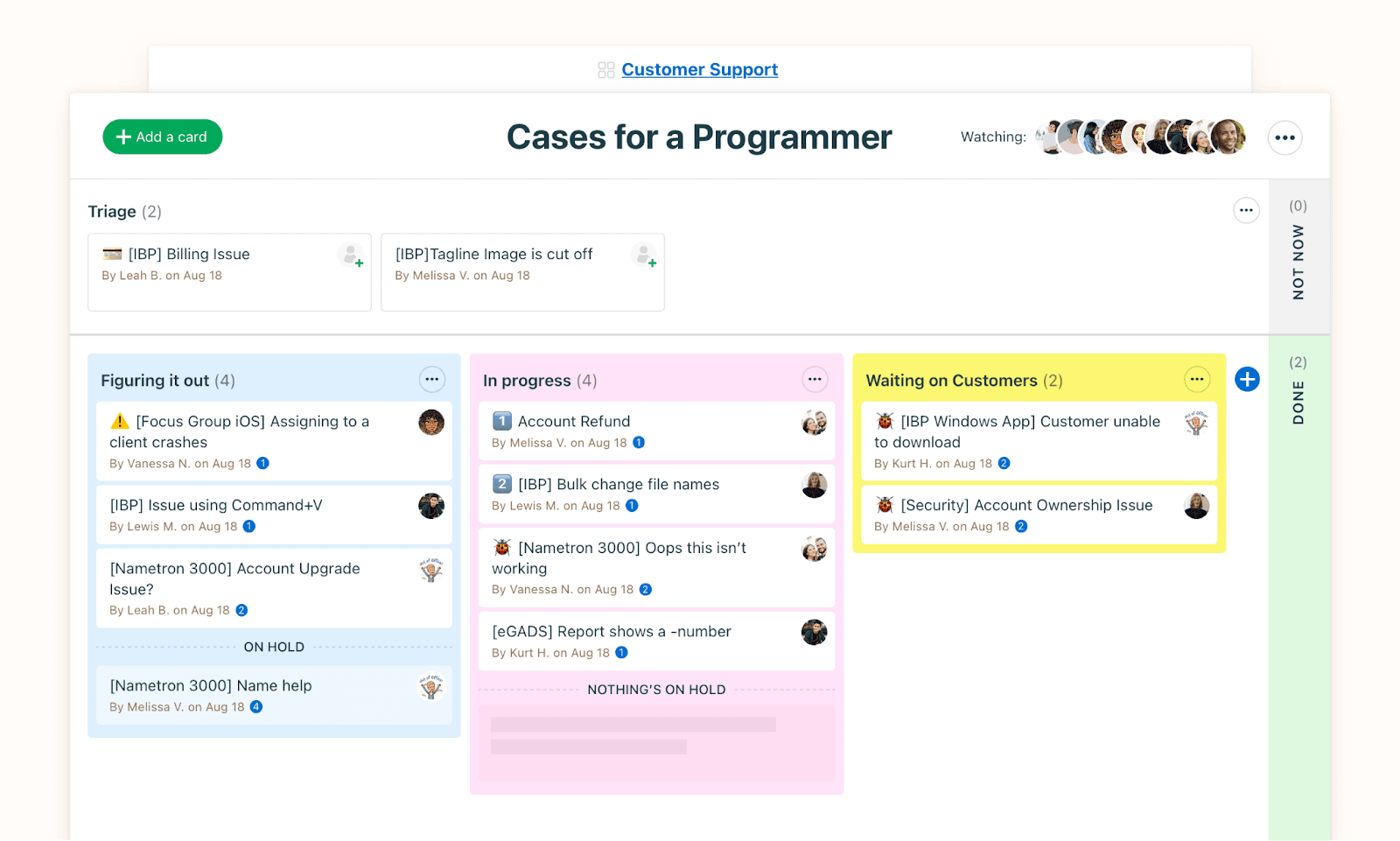 The interface of Basecamp