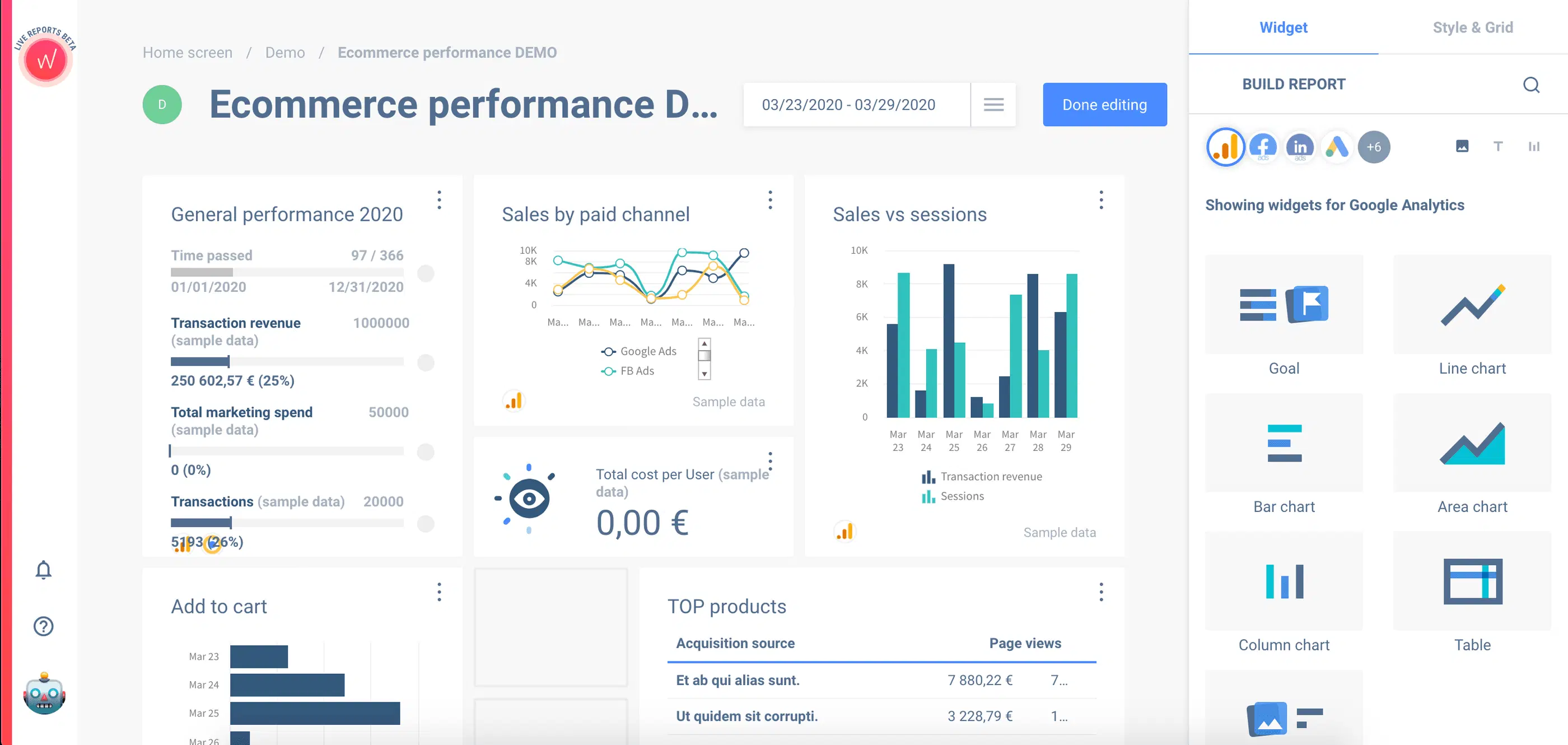 Whatagraph high-end automated reporting software