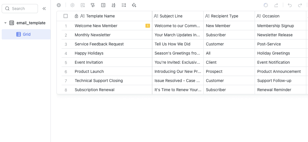 Lark welcome email template