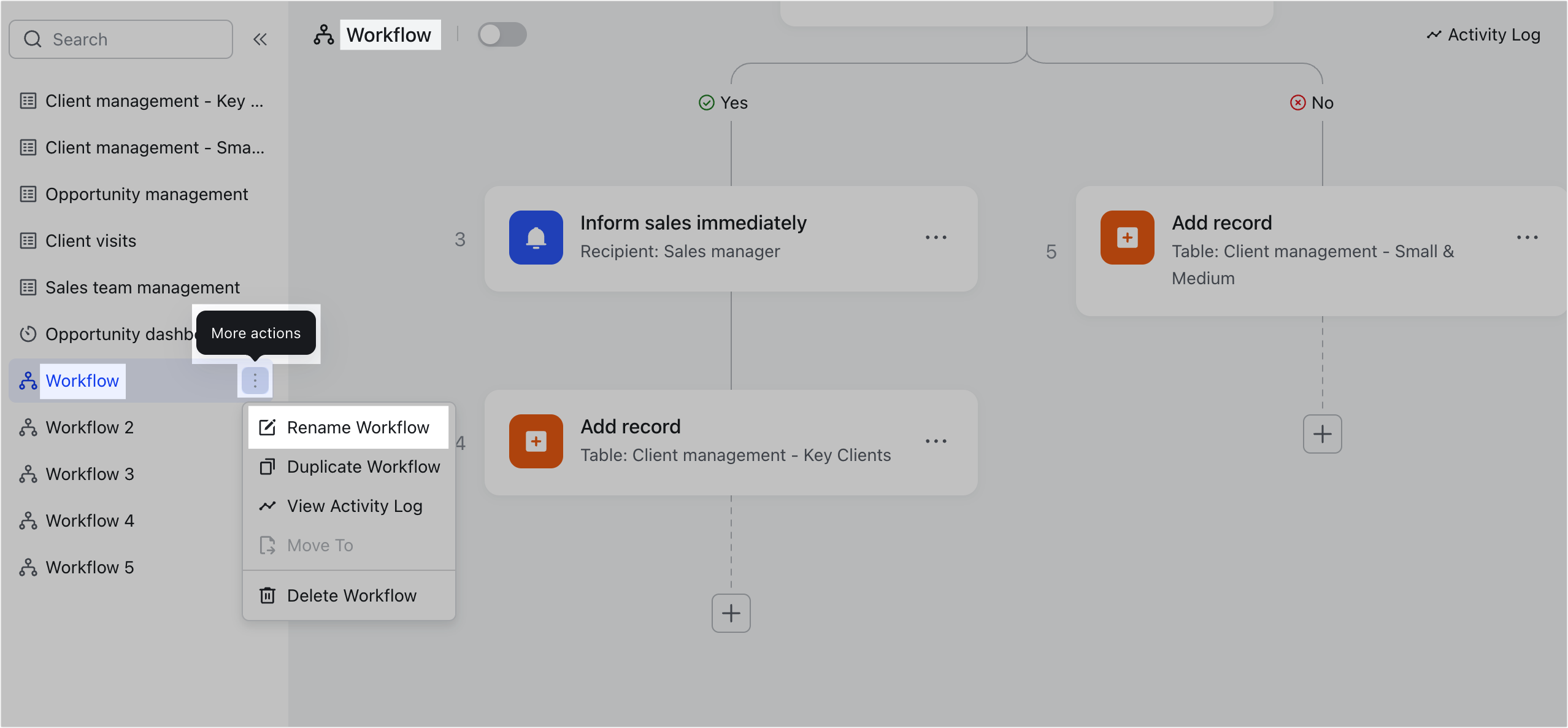 Use Workflow in Base