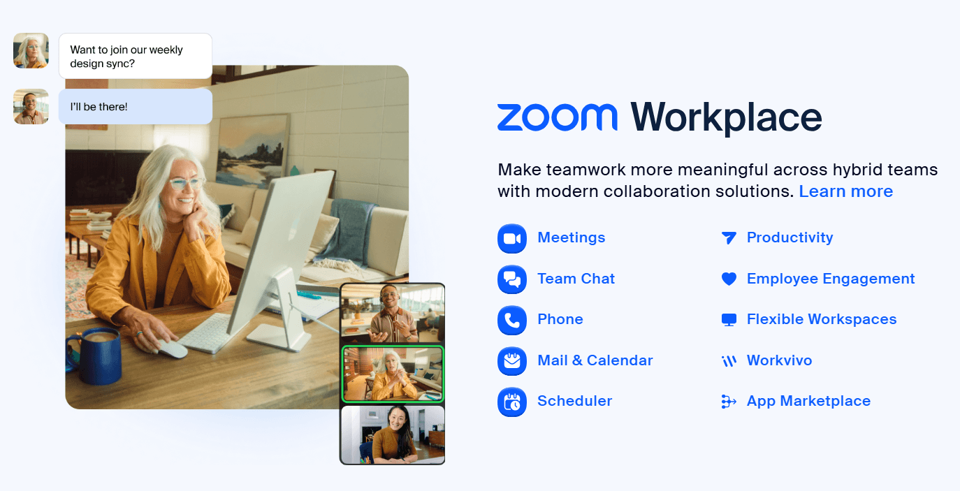 Interface of Zoom