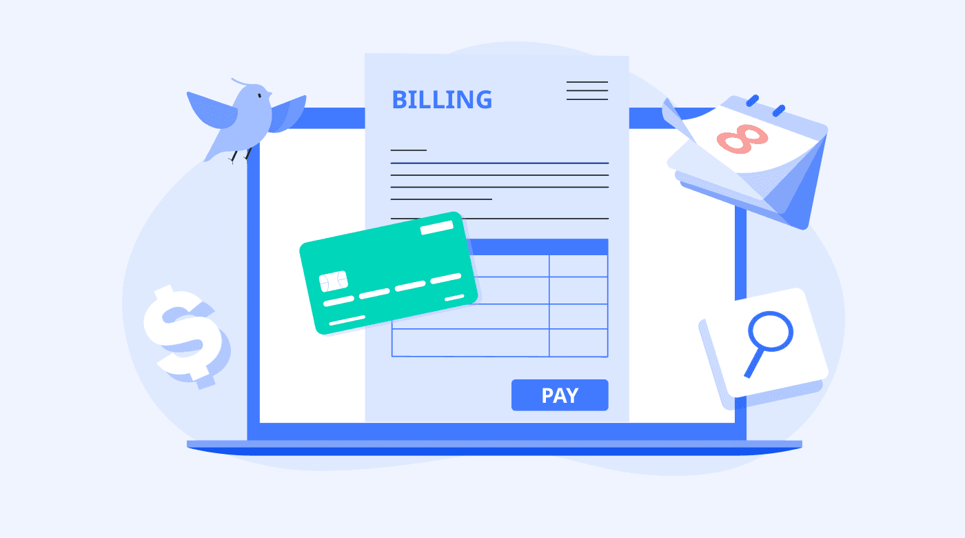 Illustration of subscription payments and billing