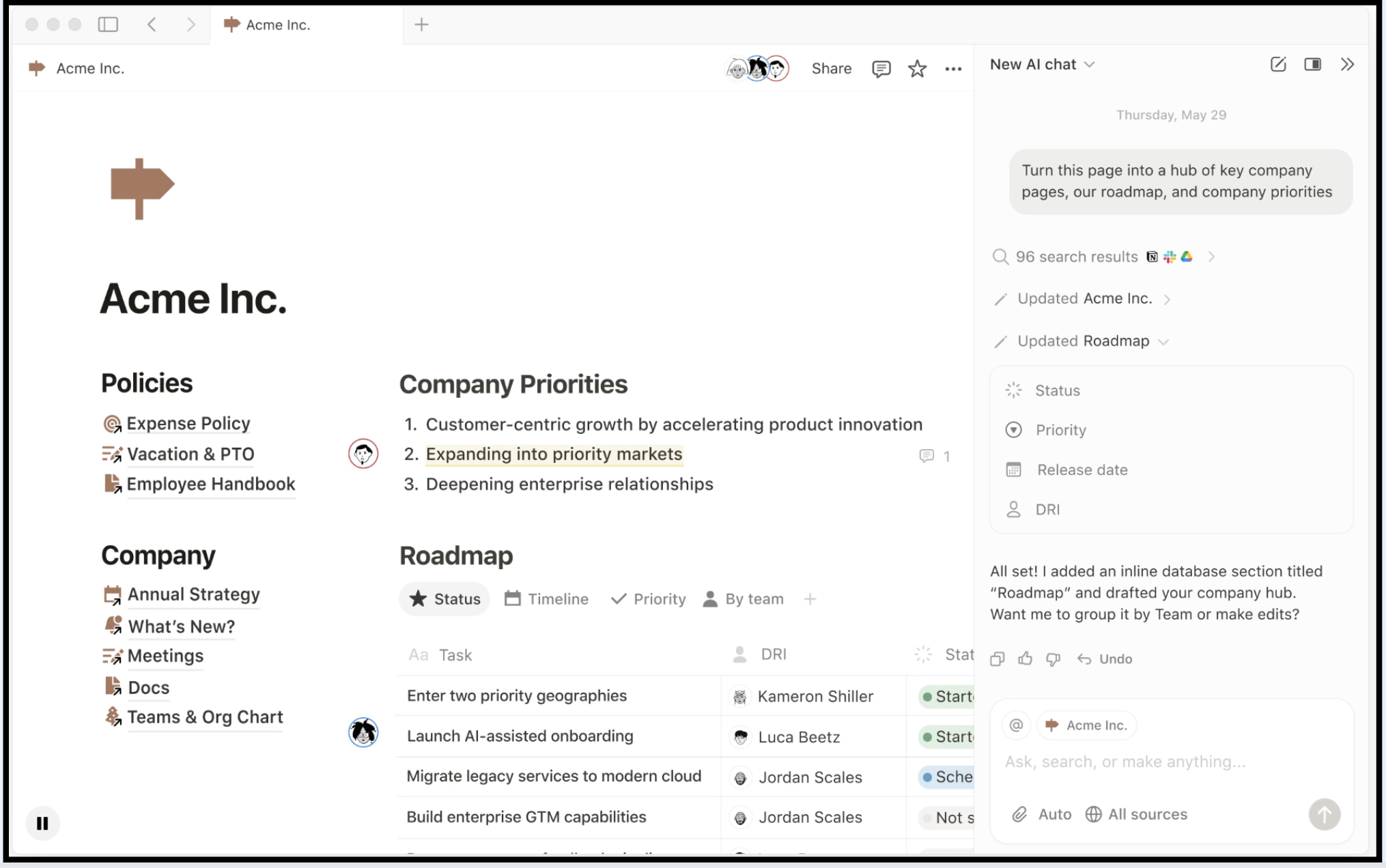 Notion: Lightweight CRM tracking with linked visualization