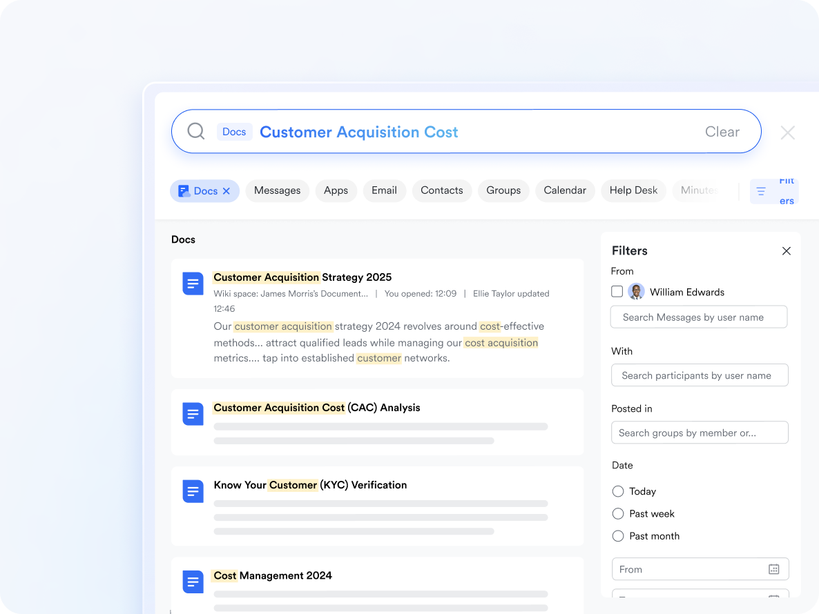 Lark search: Instant retrieval across the workspace