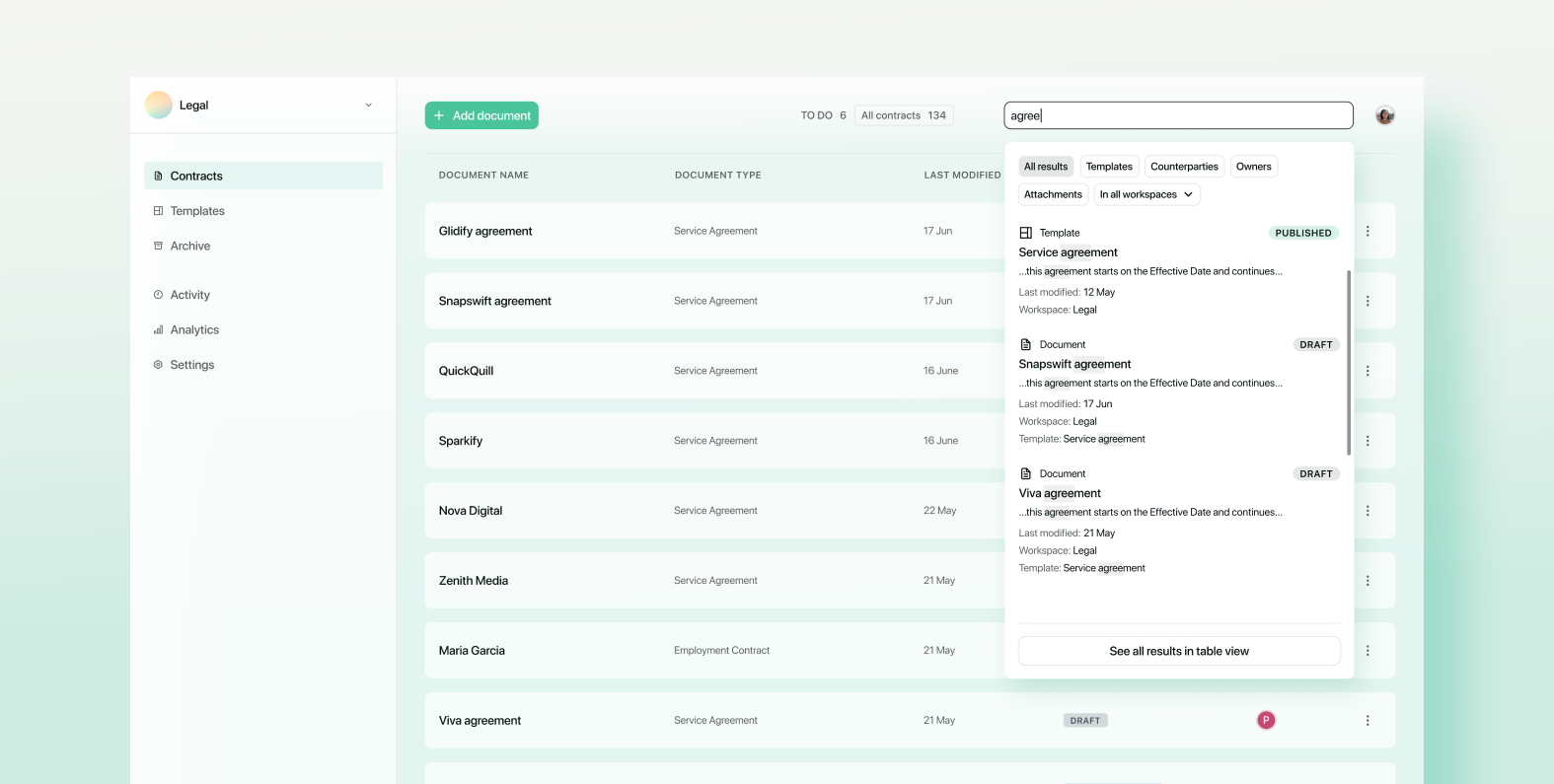 Juro browser-based contract collaboration platform