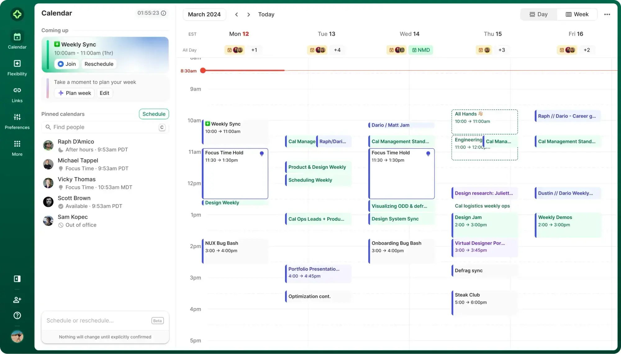 Clockwise: Scheduling software for focus time