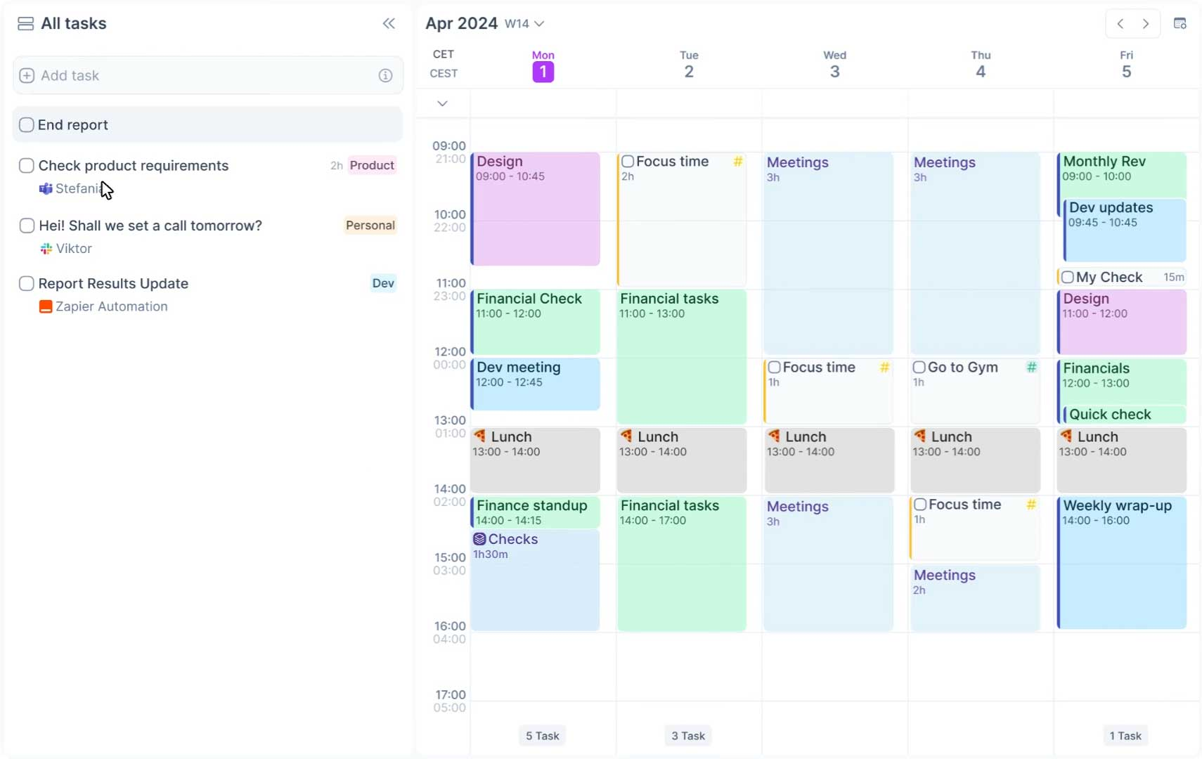 Akiflow for task and calendar