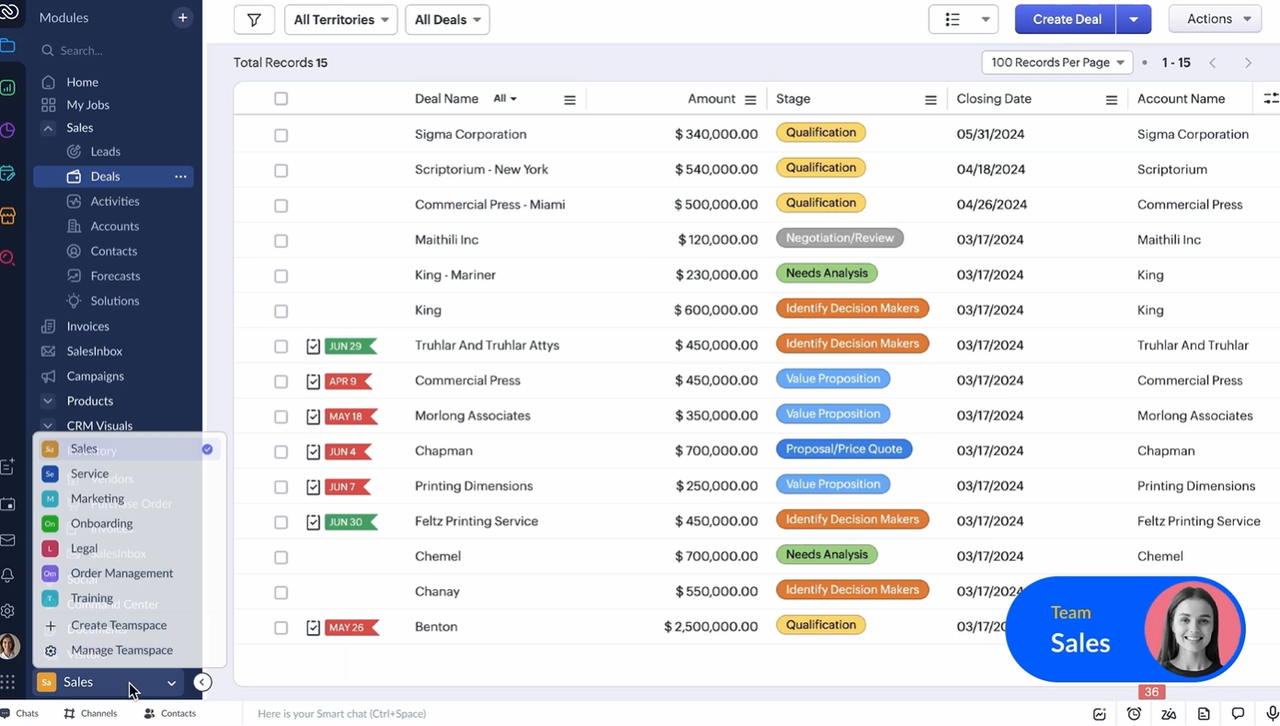 Zoho CRM is a WhatsApp CRM for Zoho ecosystem users