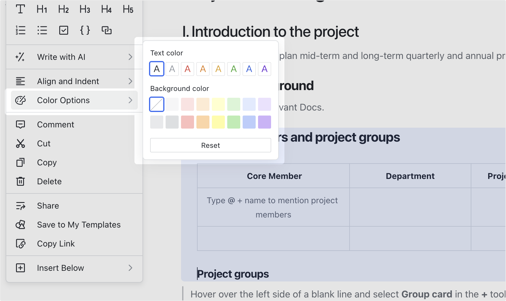 Use blocks in Docs