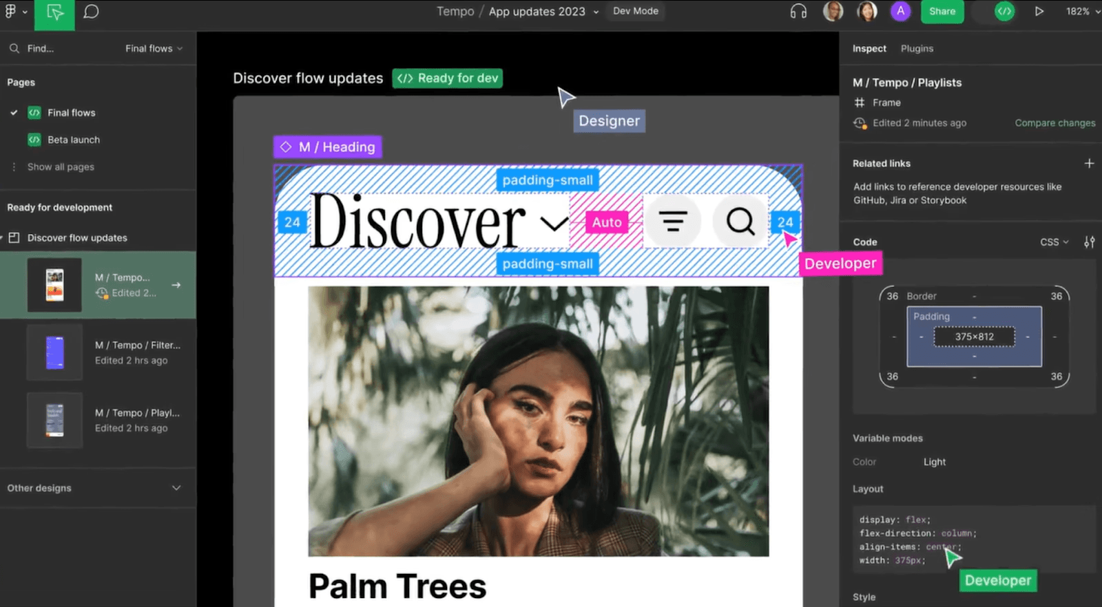 Interface of Figma