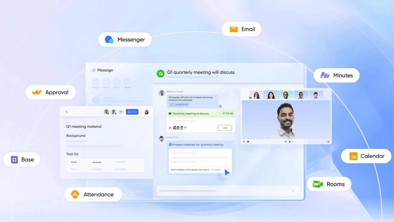Lark's suite of apps work seamlessly together on a unified platform