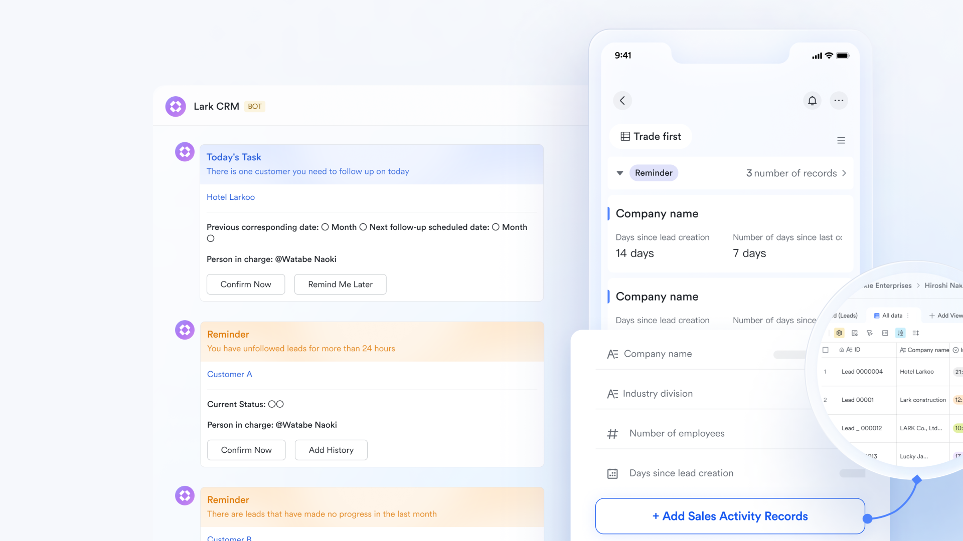 Lark Tasks helps in planning.