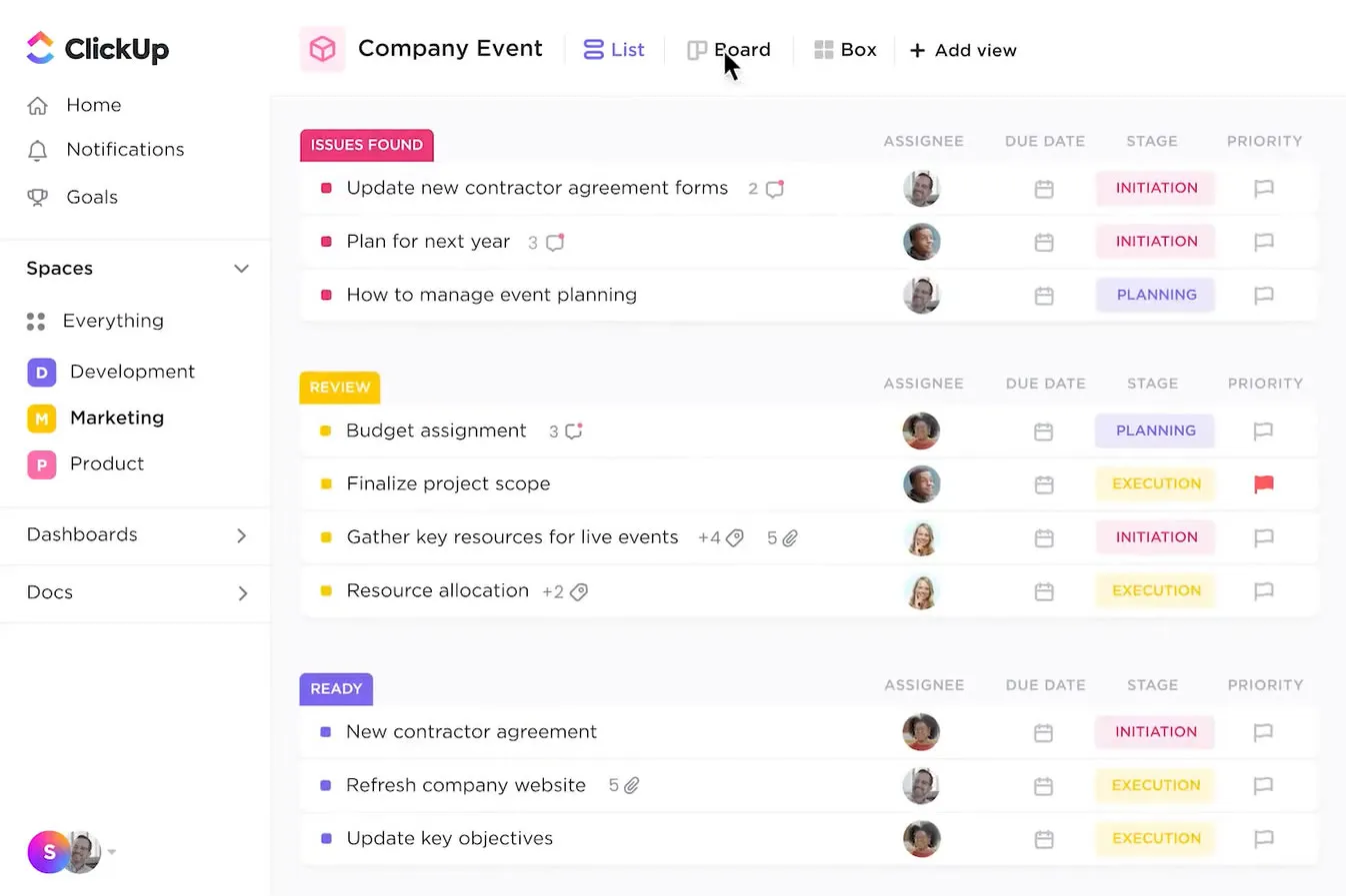 ClickUp for customizable project management