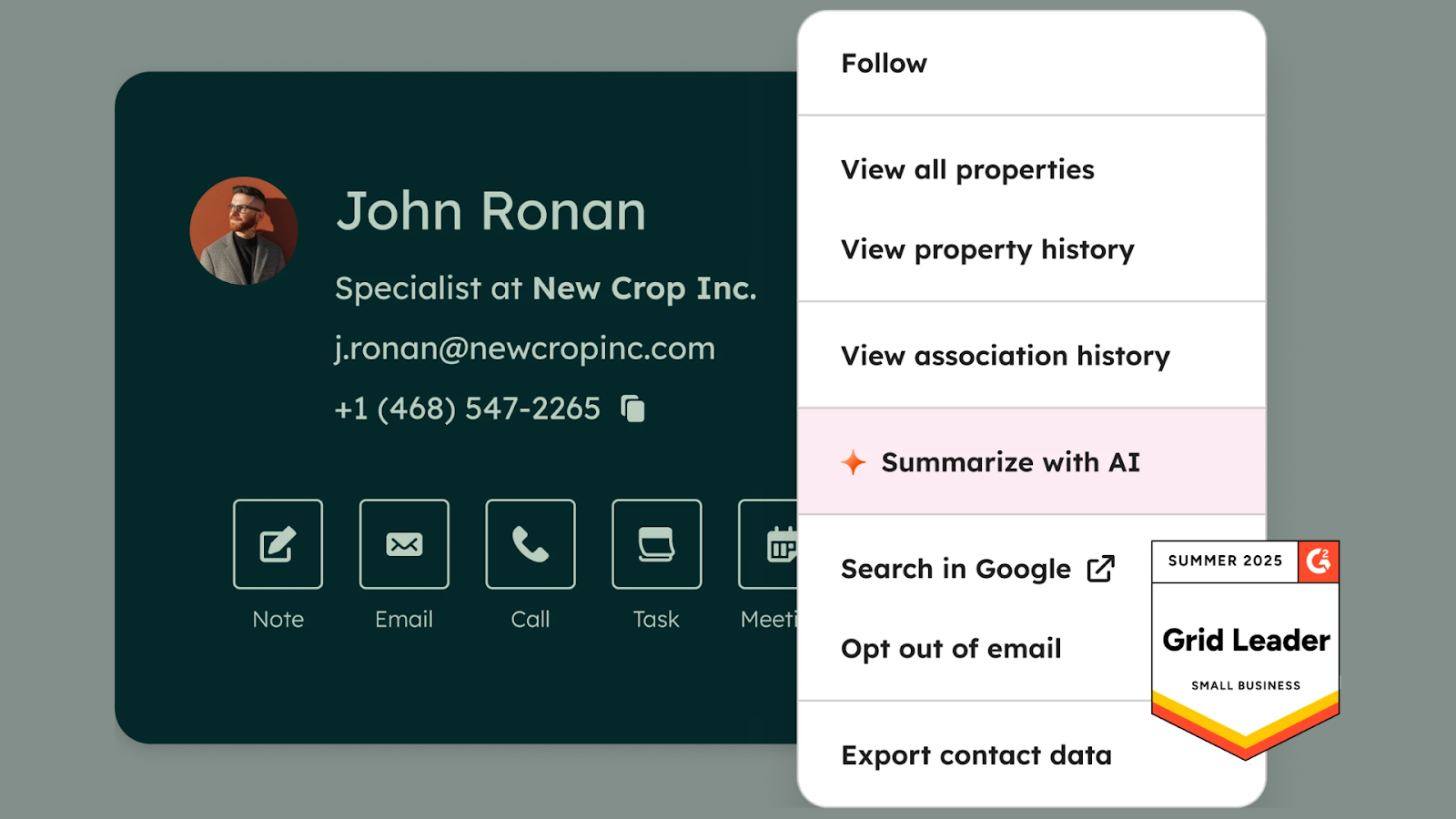An image showing a top CRM for customization, HubSpot