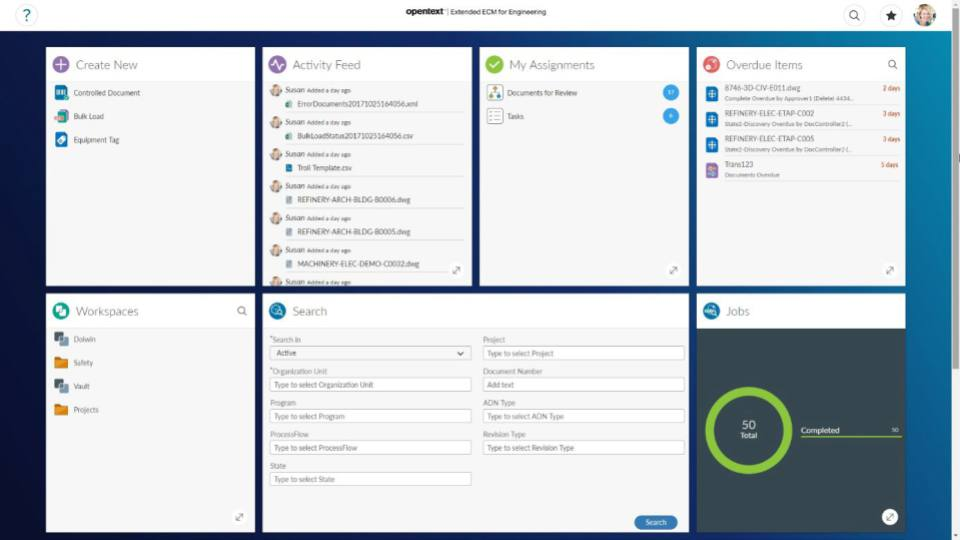 OpenText content management platform