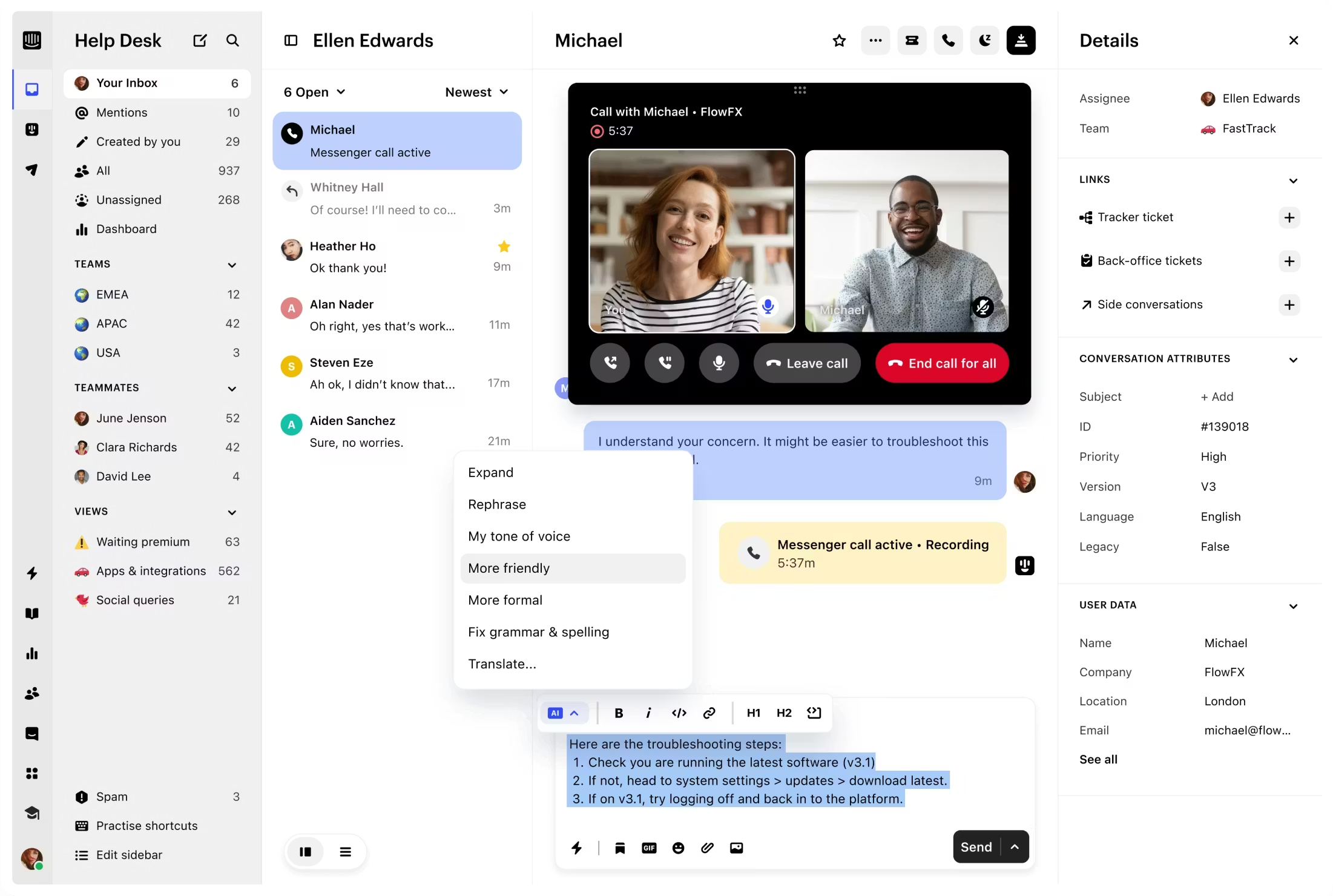 Intercom real-time customer engagement platform