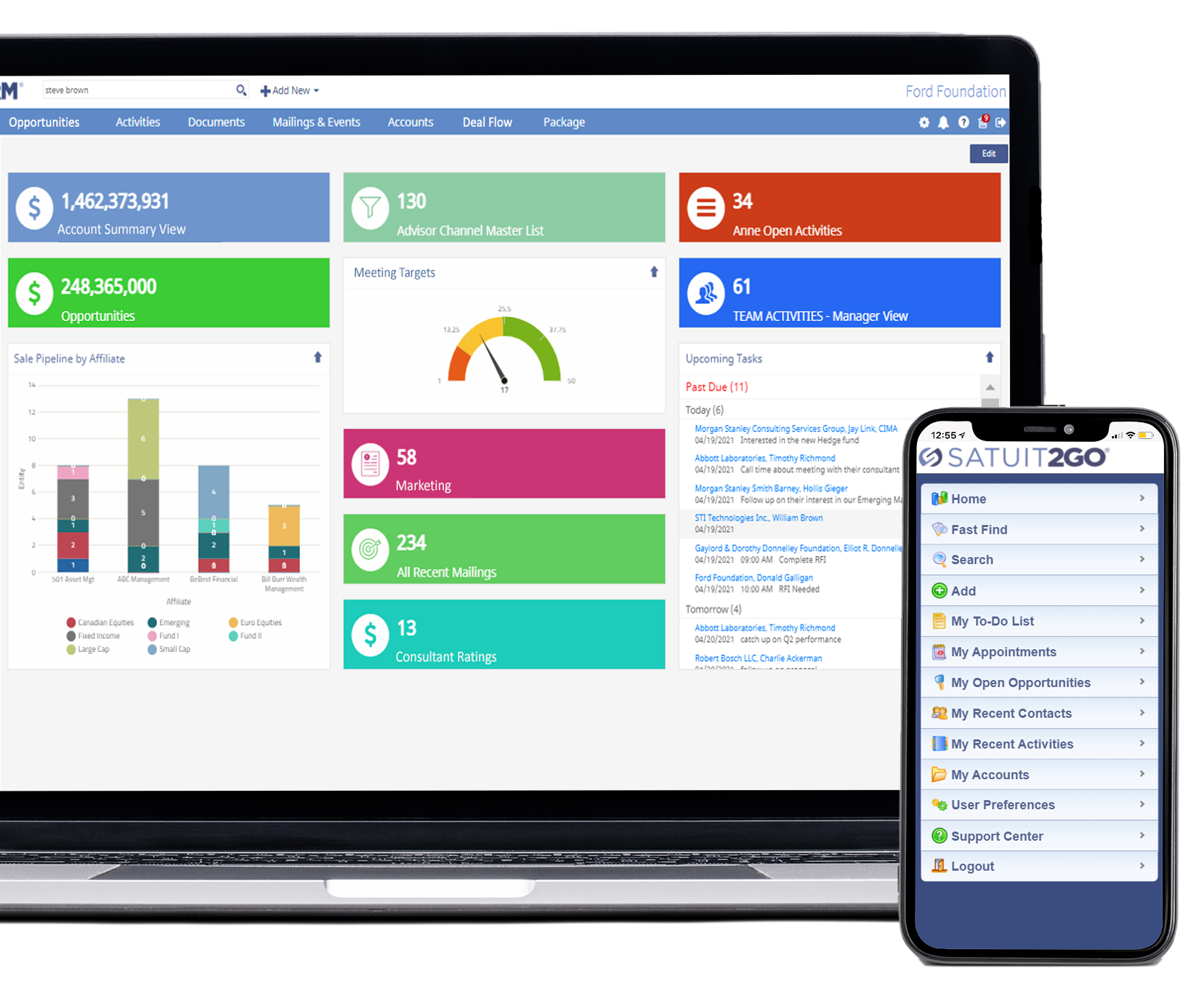 Satuit CRM supports asset management CRM