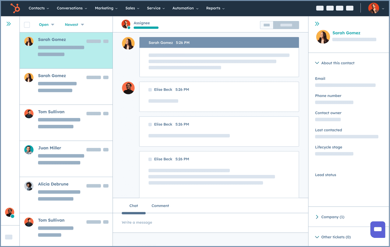 An image of one of the best sales pipeline software picks, HubSpot