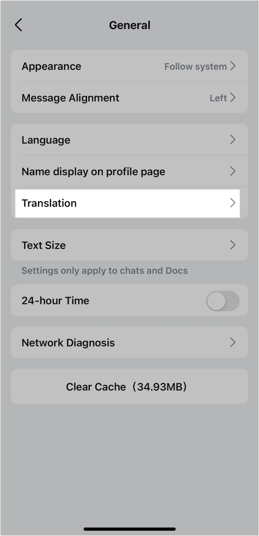 Translate messages