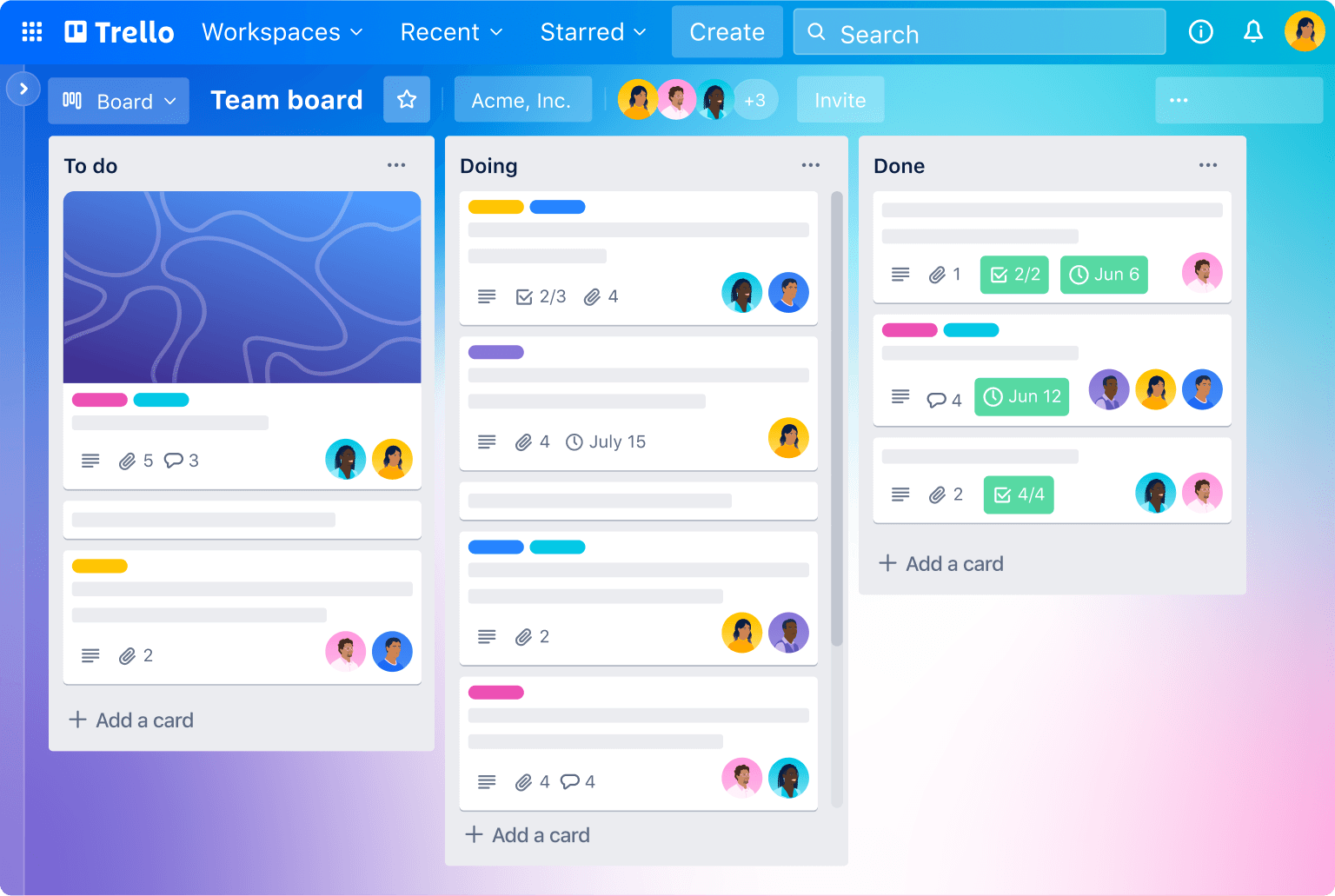 An image that displays the Airtable alternative Trello