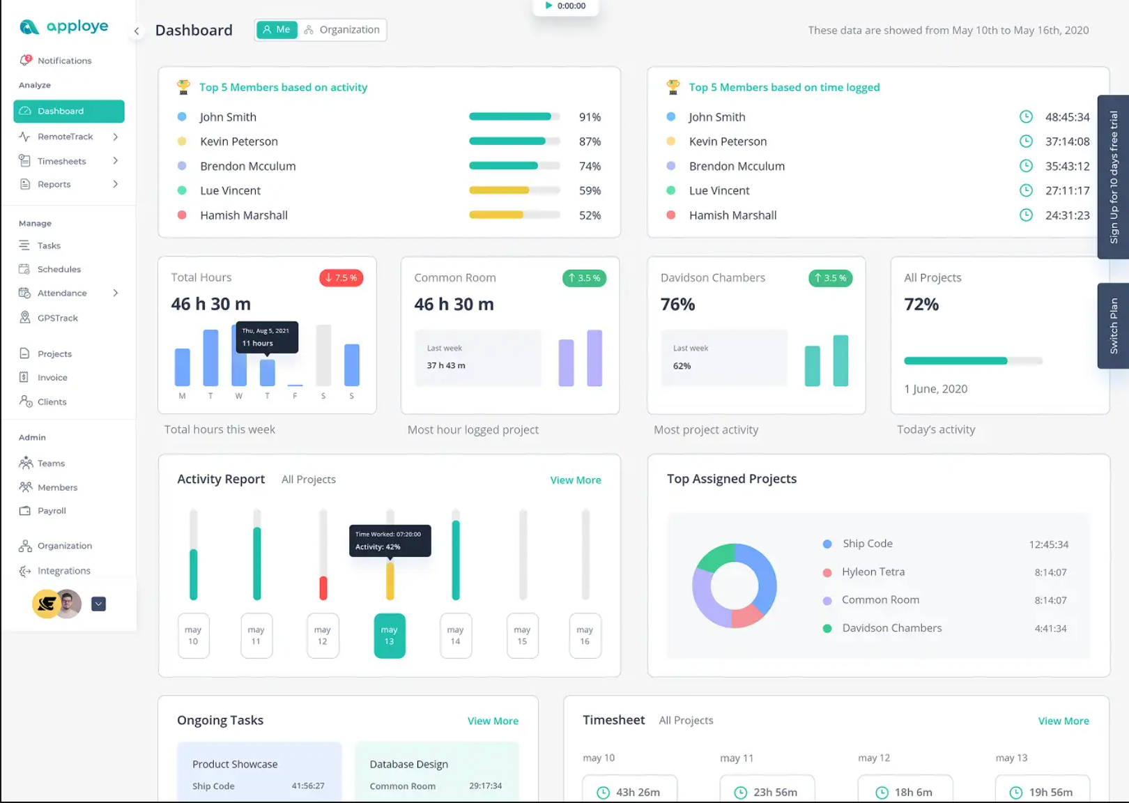 Apploye: Simple & affordable time tracking with employee monitoring