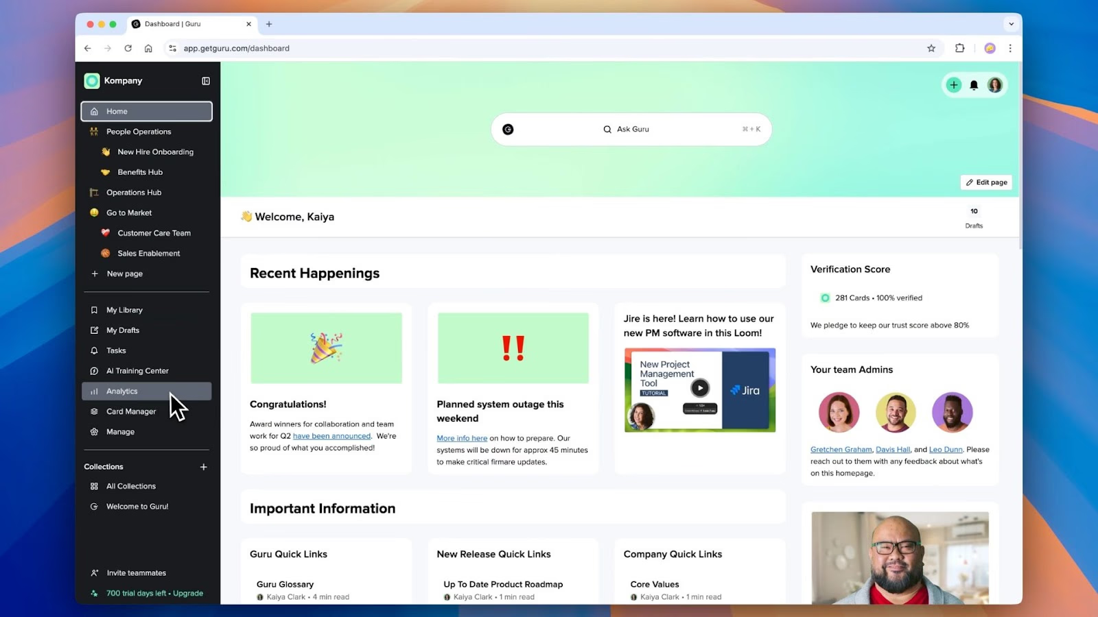 An image showing the knowledge platform Guru