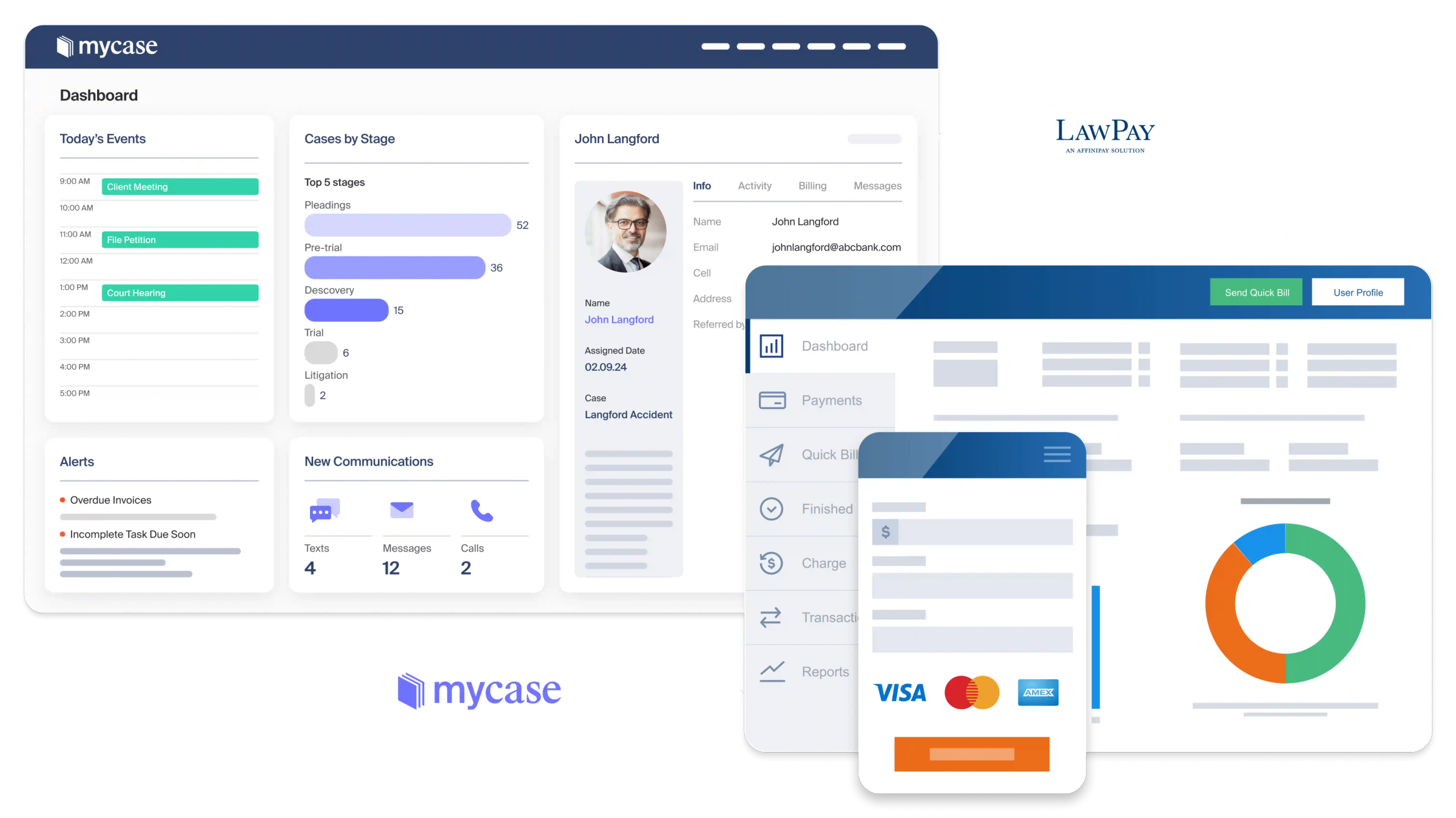 MyCase practice management with built-in CRM features