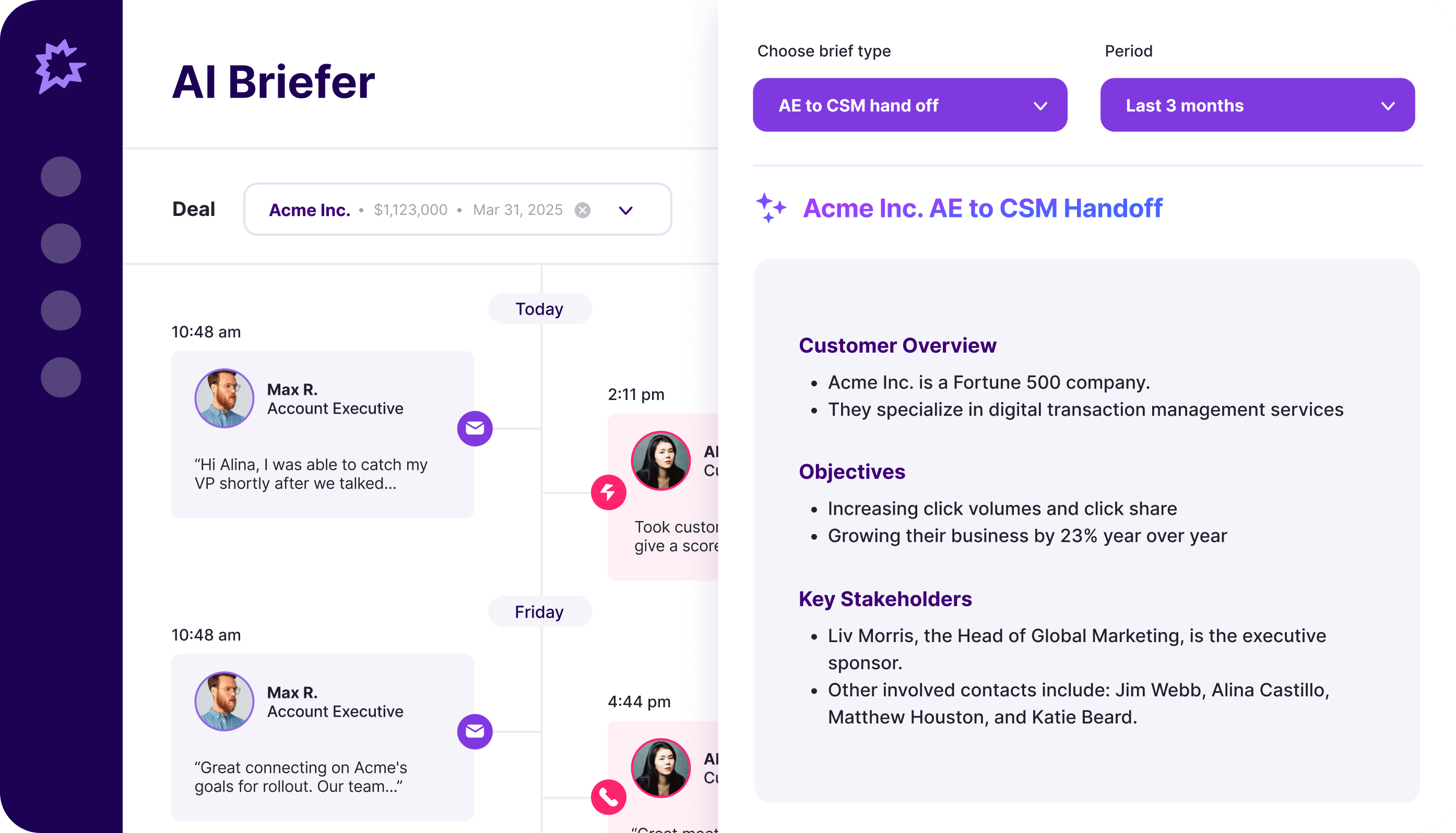 Gong captures customer interactions to deliver deep insights.