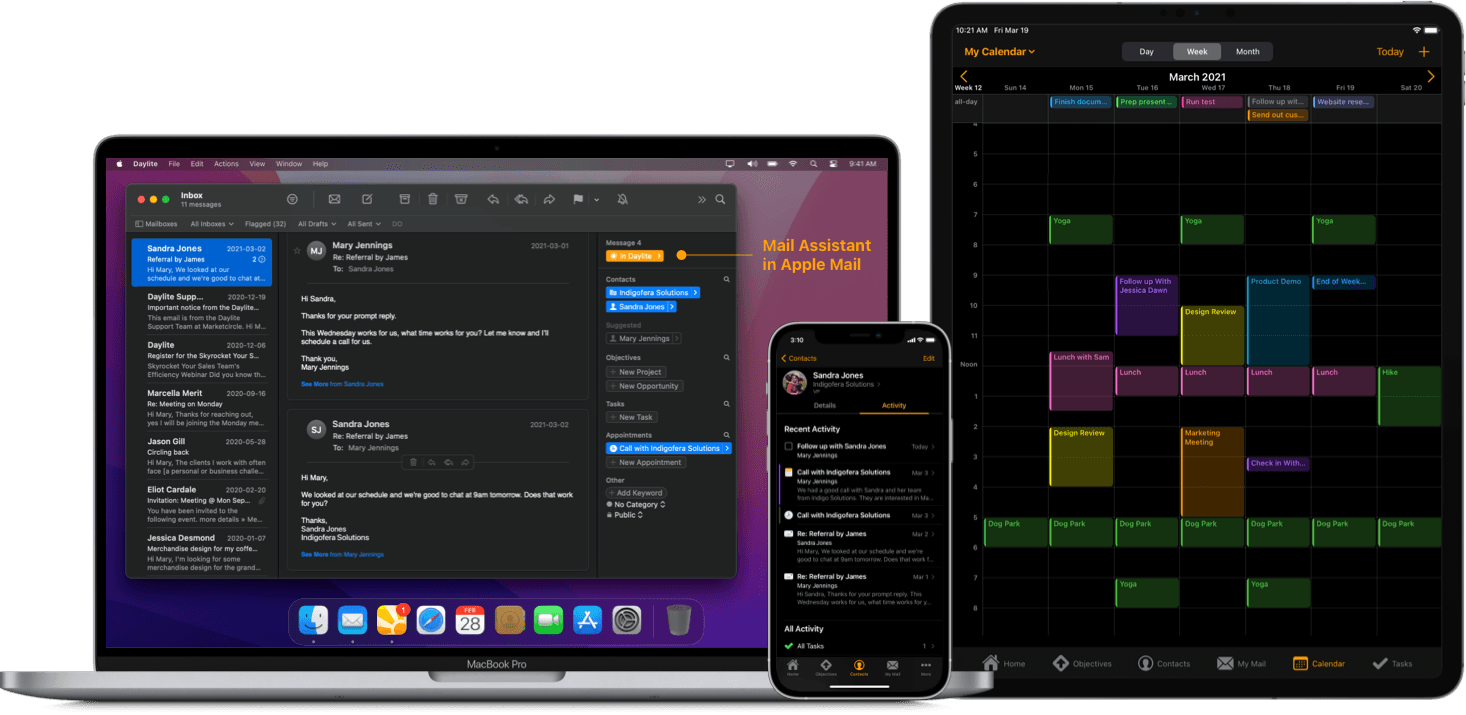 Interface of Daylite