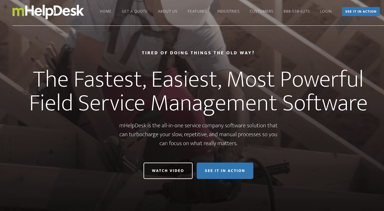 mHelpDesk scheduling interface