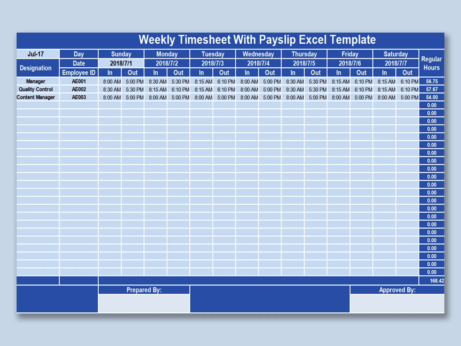 WPS Office free timesheet templates