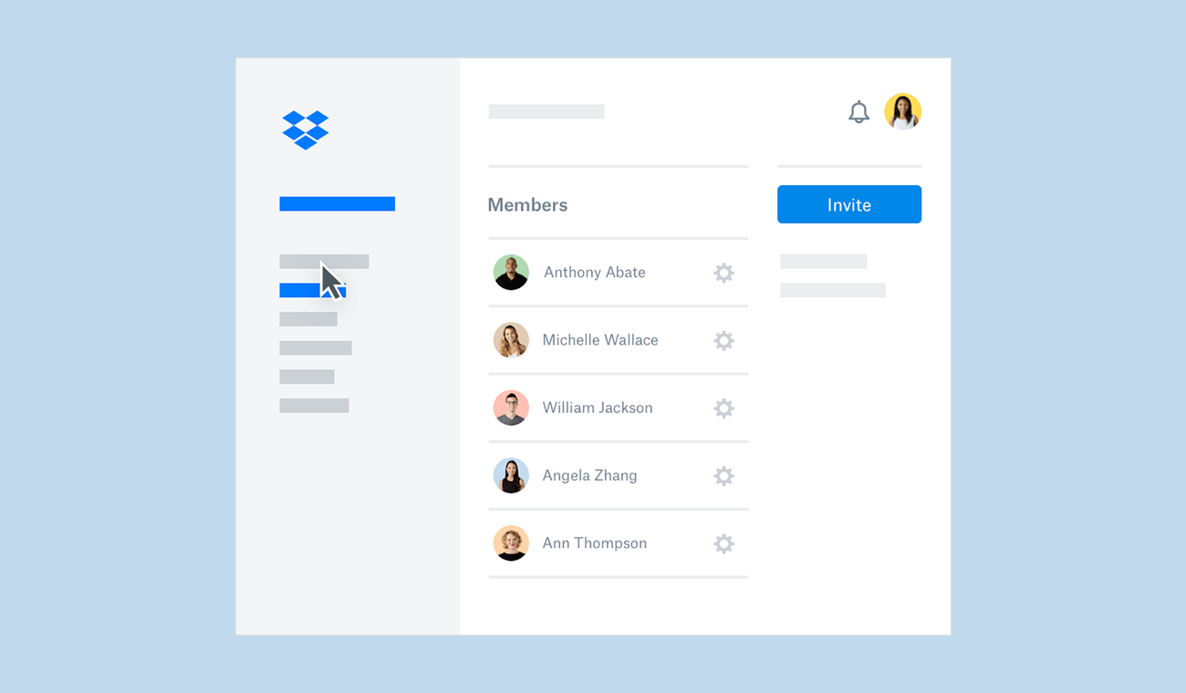 Dropbox blog dashboard