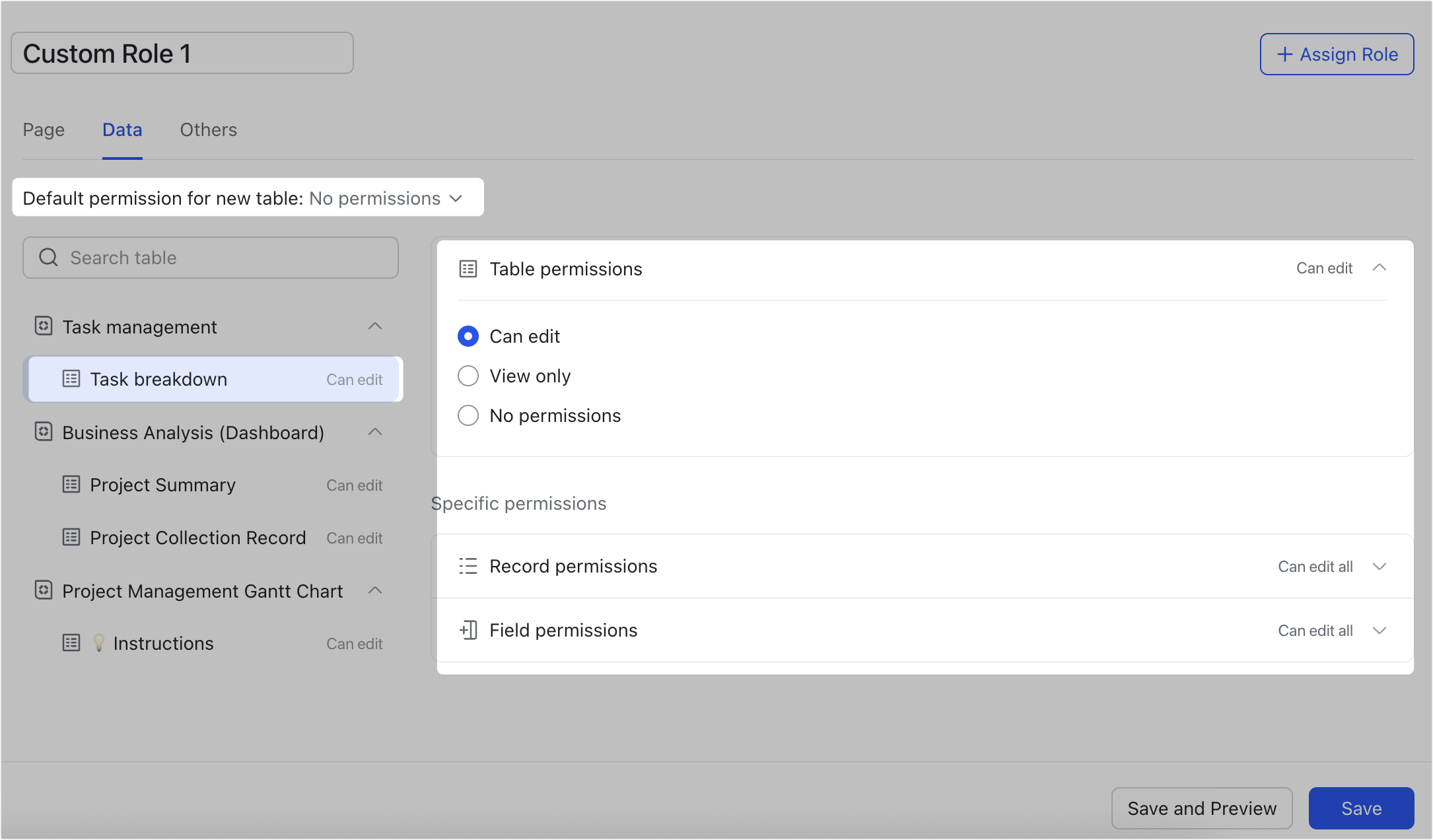 Manage Base app permissions