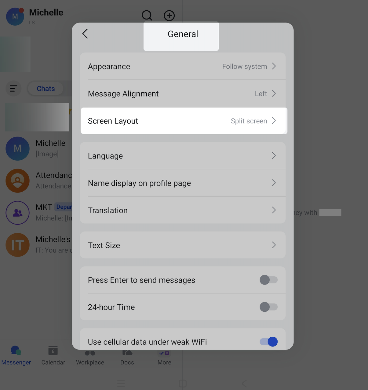 Adjust screen layout on Android foldable phones