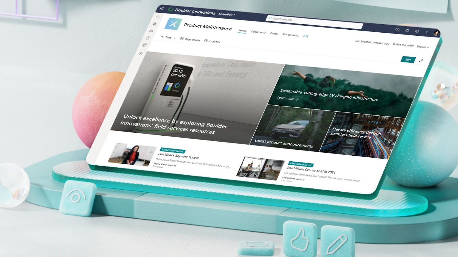 An image of the document management system SharePoint