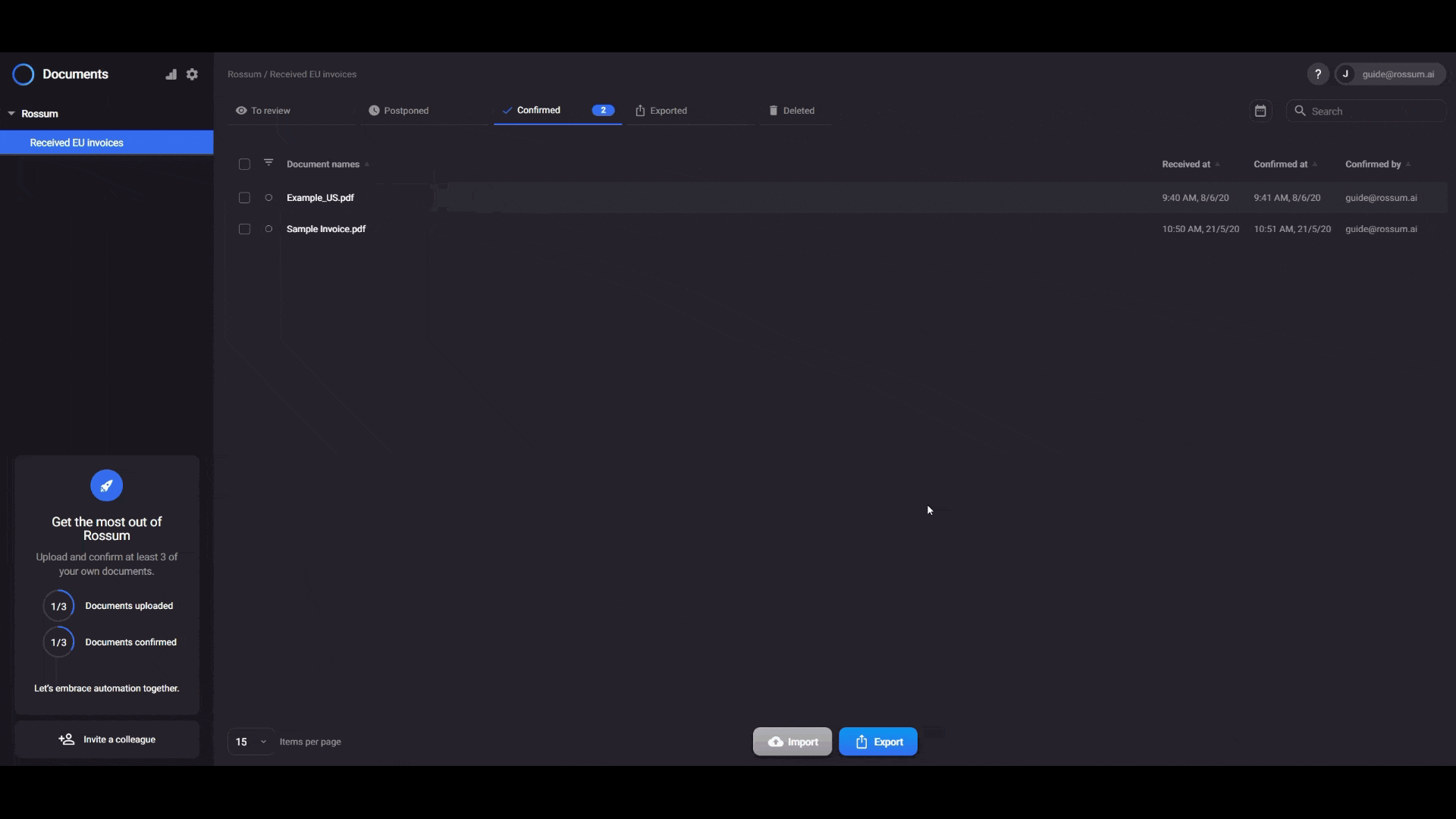 Rossum is an AI-native intelligent document processing platform