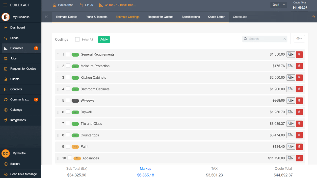 Buildxact: Easy estimating for small contractors