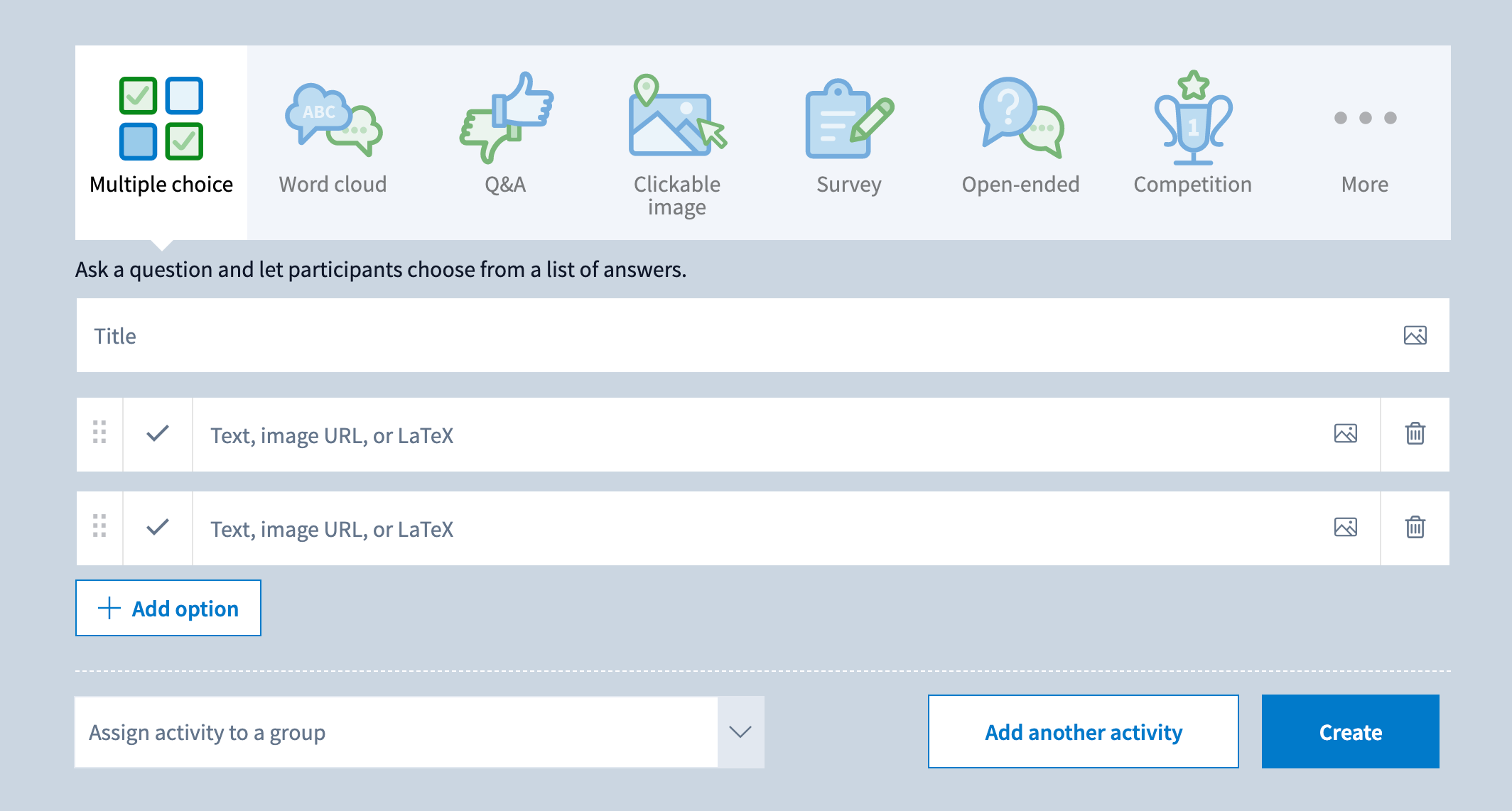 An image showing the interface of  Poll Everywhere