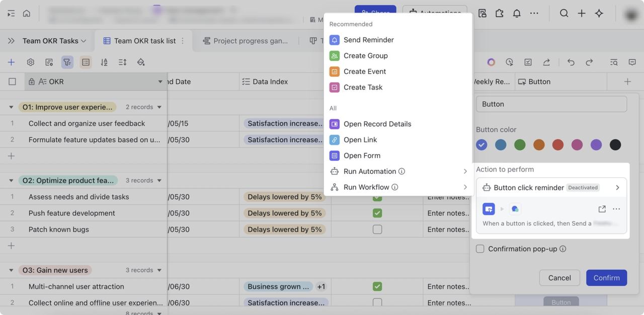Use button fields in Base
