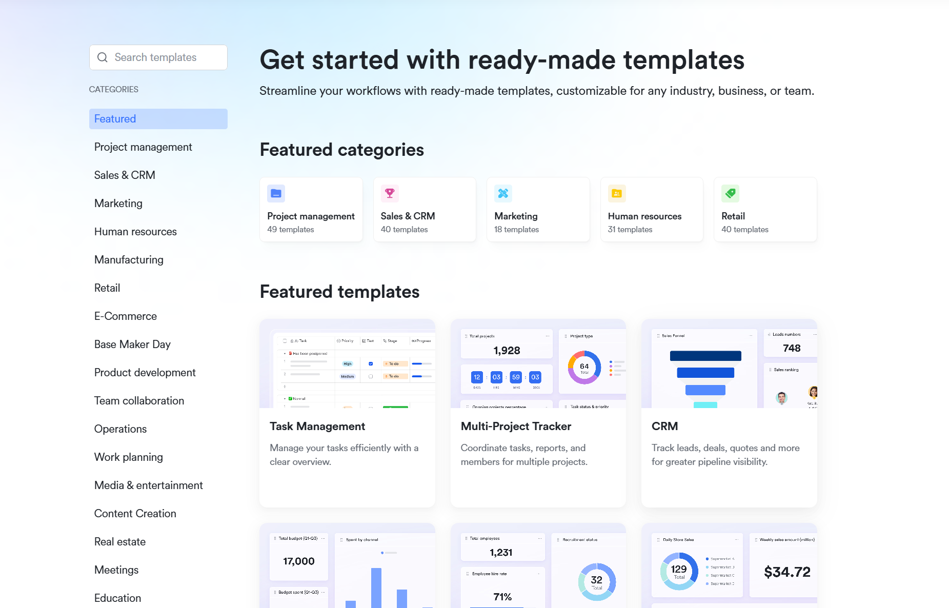 Lark templates