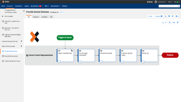 Process set-up in Nintex