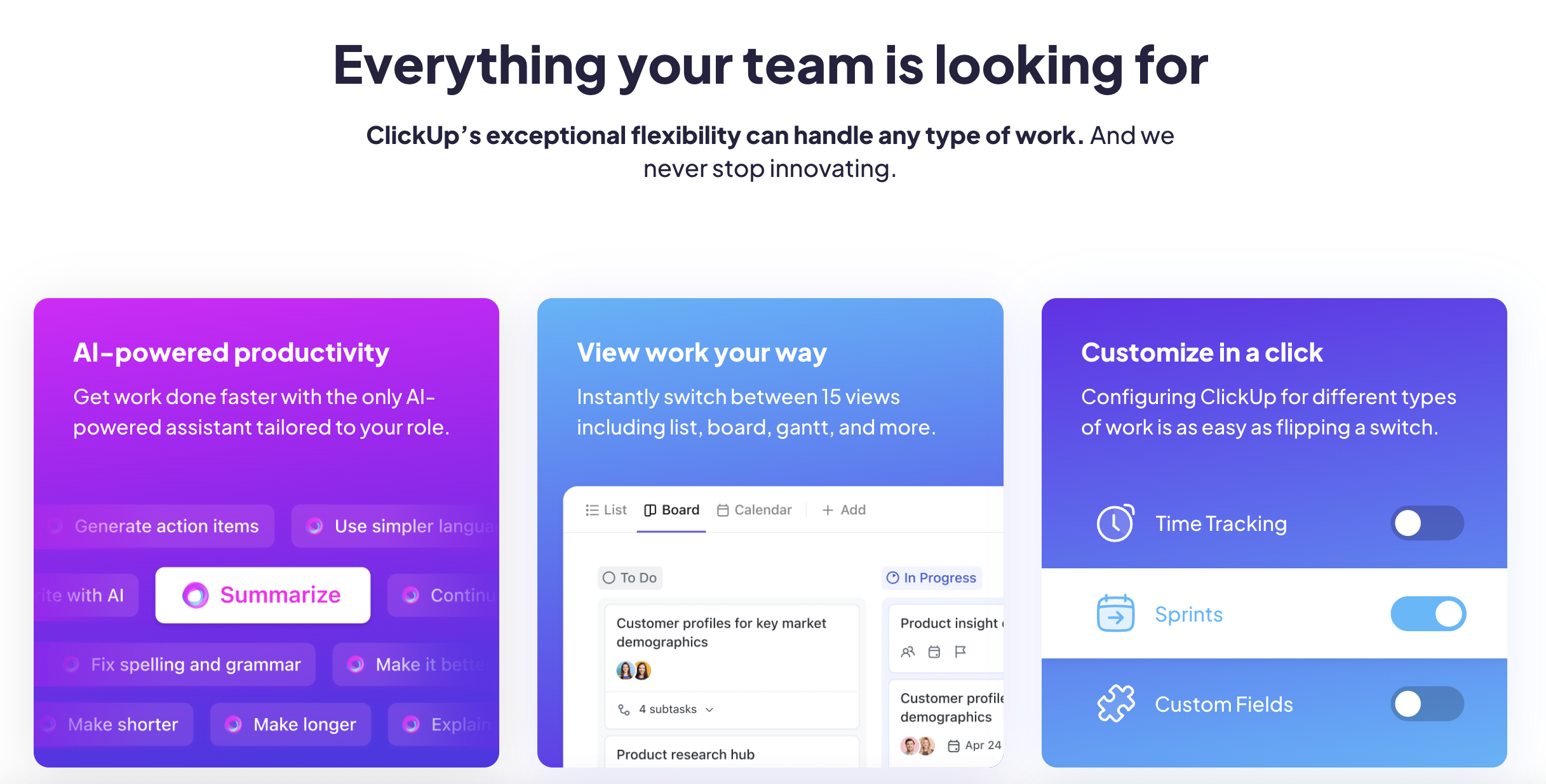 ClickUp supports tax teams with CRM