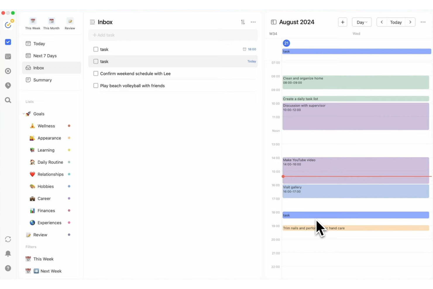 TickTick feature-rich task management tool with a calendar focus