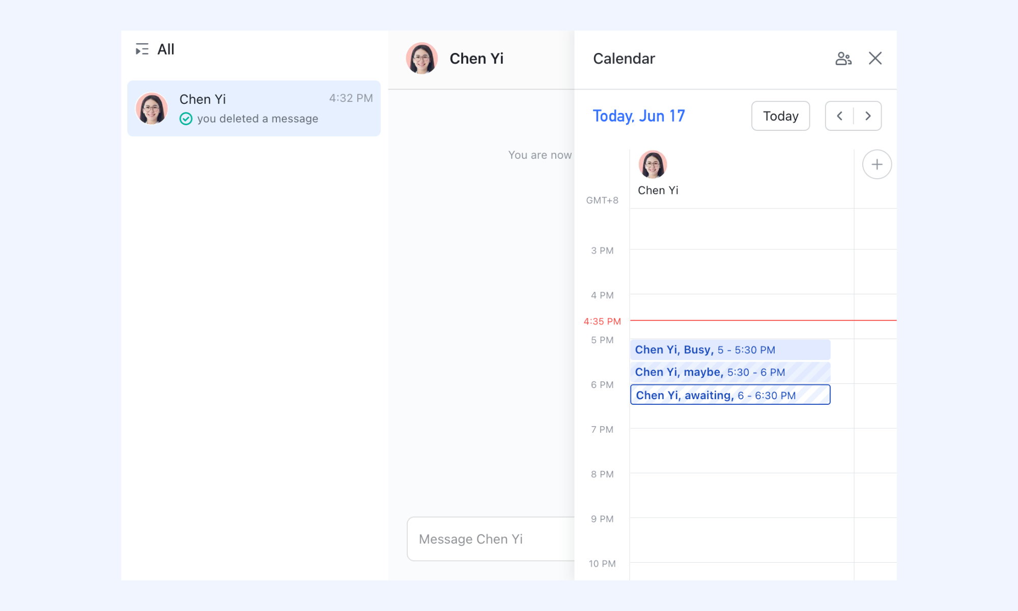 Lark Calendar: Availability-aware planning